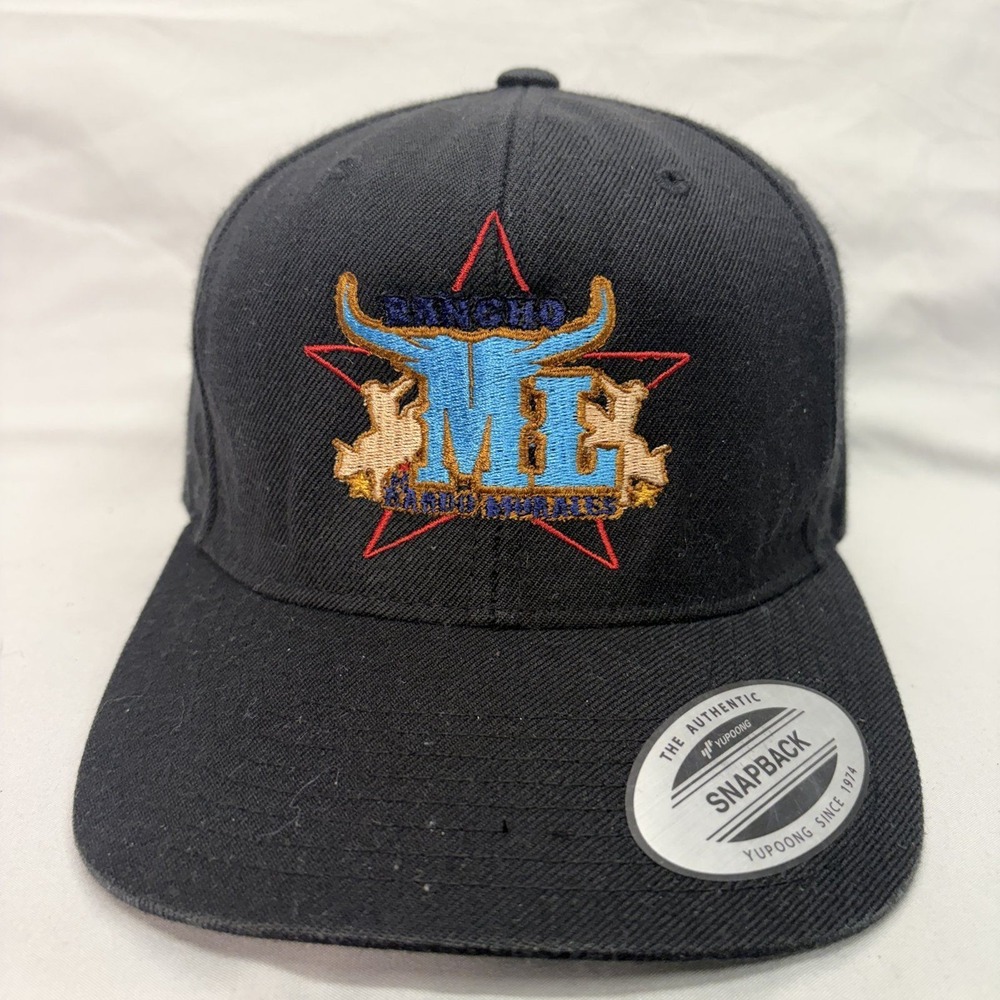 Yupoong Hat Rancho ME Rancho Morales Snapback Mens OSFM Black Wool Blend Cap